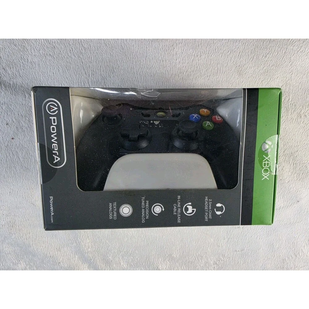 Full Sized Power A BLACK  1 Wired Controller Xbox One Windows 10 PowerA*read